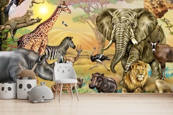   Fototapeta dla dzieci afrykańskie zwierzęta  dwk051