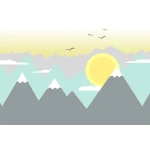  Fototapeta dla dzieci góry dwk011