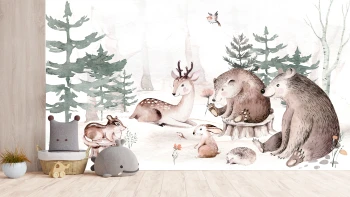  Fototapeta dla dzieci leśne zwierzęta M001
