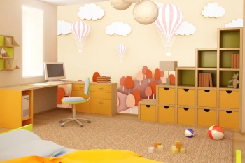   Fototapeta dla dzieci góry, balony, dwk024