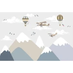  Fototapeta dla dzieci samoloty nad górami dwk017