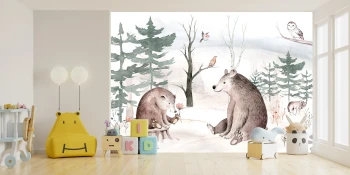  Fototapeta dla dzieci leśne zwierzęta M002