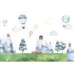   Fototapeta dla dzieci góry, balony, akwarela dwk021