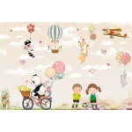  Fototapeta dla dzieci  zwierzątka z balonami dwk004