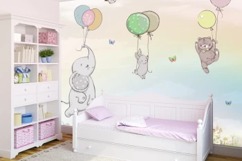  Fototapeta dla dzieci słonik, miś, króliczek dwk018