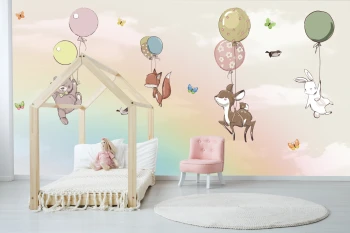  Fototapeta dla dzieci sarenka miś, króliczek dwk019