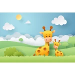   Fototapeta dla dzieci safari, żyrafa, dwk031