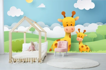   Fototapeta dla dzieci safari, żyrafa, dwk031