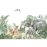  Fototapeta dla dzieci zwierzęta na safari, dwk036