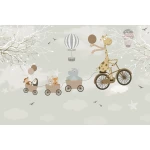  Fototapeta dla dzieci żyrafa i przyjaciele dwk007