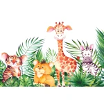  Fototapeta dla dzieci zwierzęta z safari,  dwk039