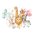  Fototapeta dla dzieci zwierzęta z safari,  dwk040