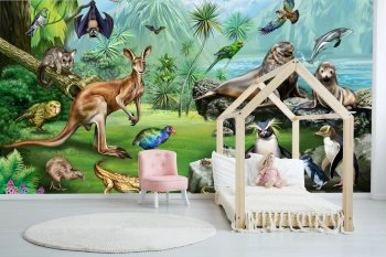  Fototapeta dla dzieci dzikie zwierzęta dwk054