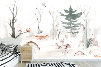  Fototapeta dla dzieci leśne zwierzęta M003