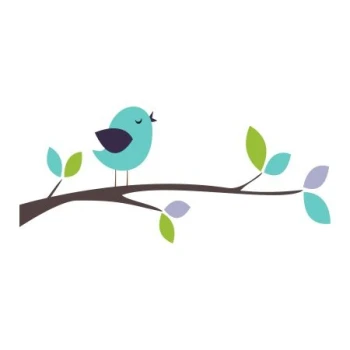  Naklejka kolorowa ptaszek 16