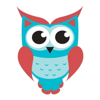  Naklejka kolorowa sówka 72