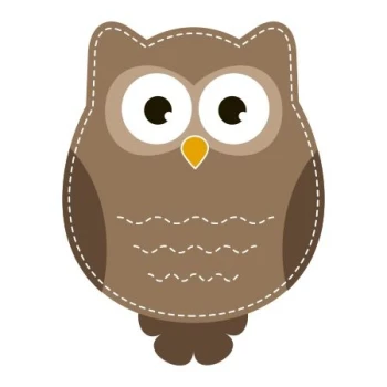  Naklejka kolorowa sówka 74