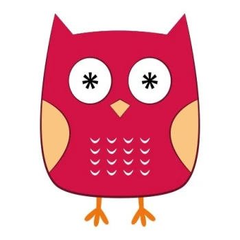  Naklejka kolorowa sówka 78