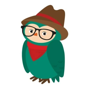  Naklejka kolorowa sówka 92