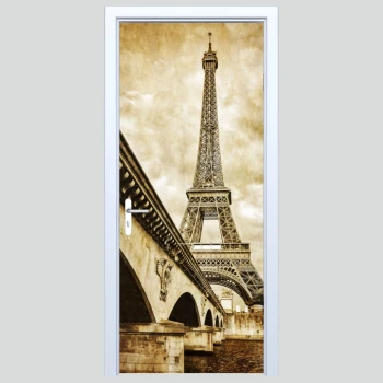 Naklejka na drzwi Wieża Eiffla 252s