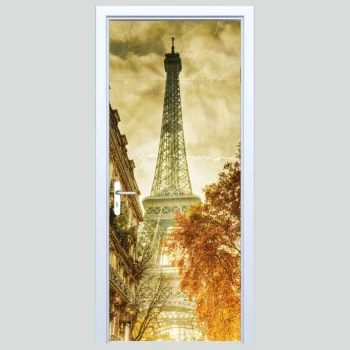  Naklejka na drzwi Wieża Eiffla 255s
