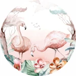  Naklejka tekstylna flamingi mn018