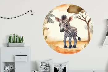  Naklejka tekstylna mała zebra mn056