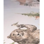  Naklejka tekstylna niedźwiedź, las mn011