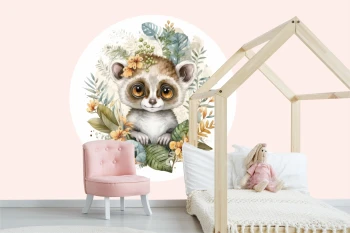  Naklejka tkaninowa lemur mn062