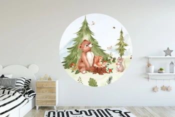  Naklejka tkaninowa niedźwiadek mn036