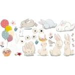  Naklejki tkaninowe zestaw 1 króliczki