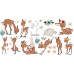  Naklejki tkaninowe zestaw 2 sarenki