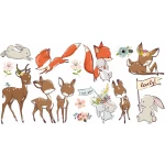  Naklejki tkaninowe zestaw 7 leśne zwierzęta