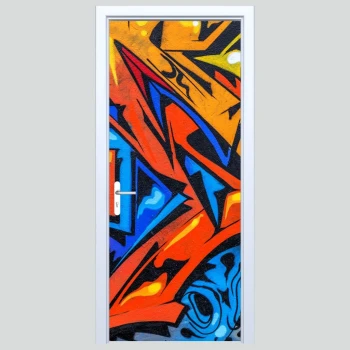  Okleiny na drzwi graffiti 344s