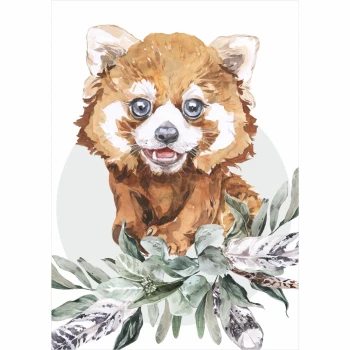  Plakat dla dzieci czerwona panda PS013