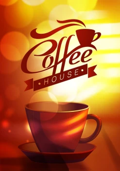  Plakat motywacyjny - Coffee house 4