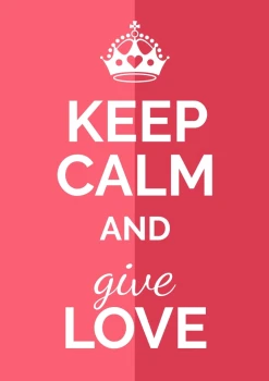  Plakat typograficzny 36 keep calm and give love